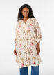 Lang shirt in linnen en viscose, Vanille, Model image number 0