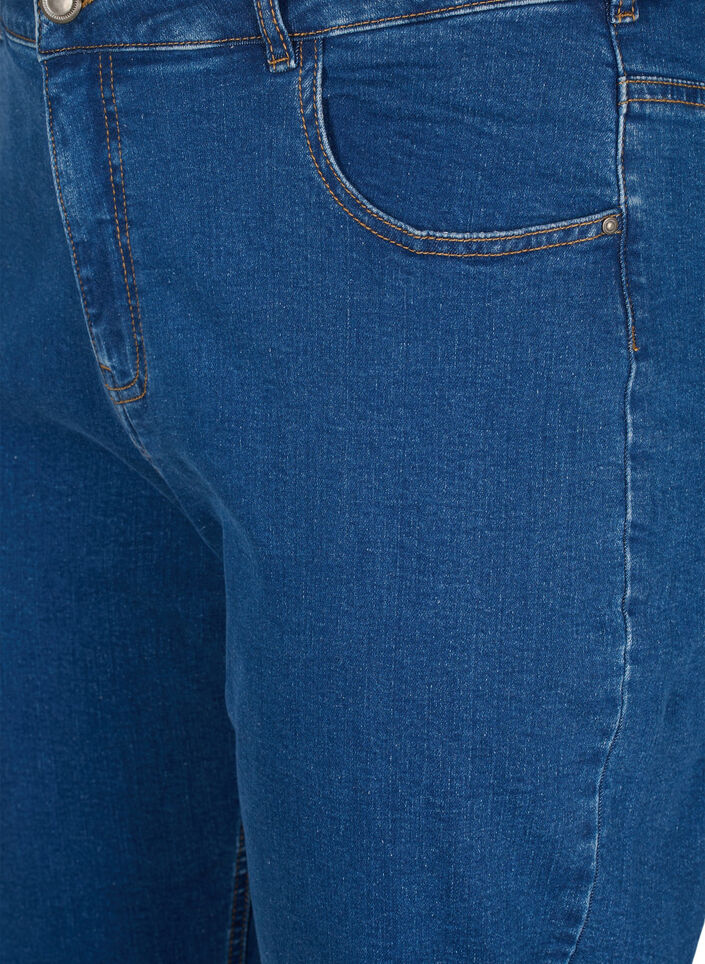 Gecropte Vera jeans met een straight-fit, Blauw, Packshot image number 2