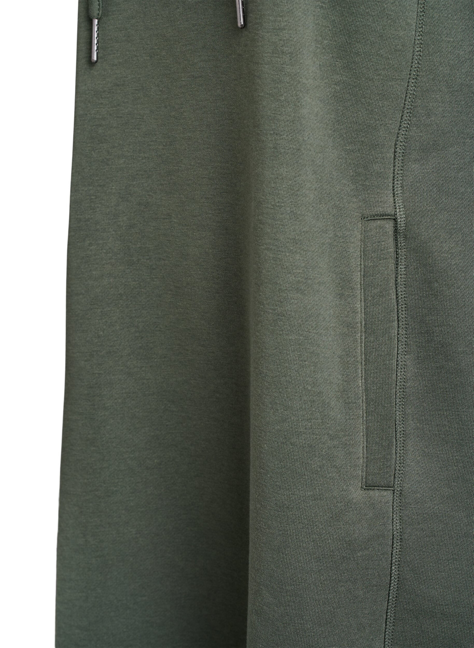 ZizziKort sweatshirt jurk met hoge kraag en zakken, Groen, Packshot image number 3