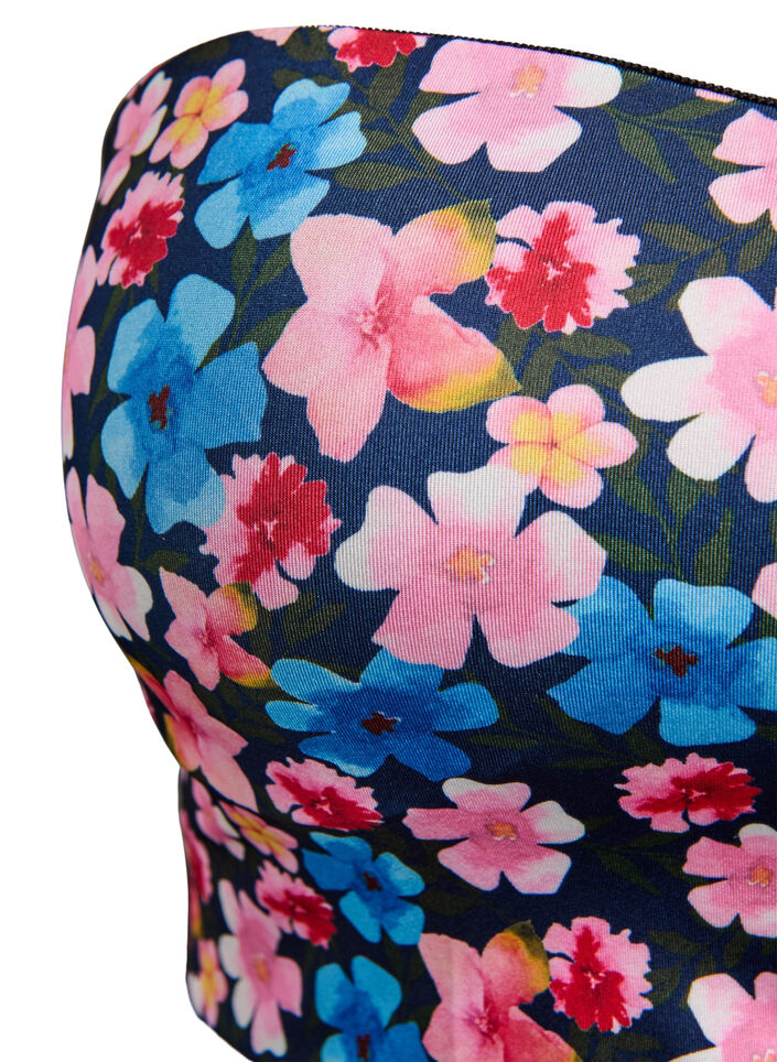 Bloemen bandeau bikinitop, Multi Flower AOP, Packshot