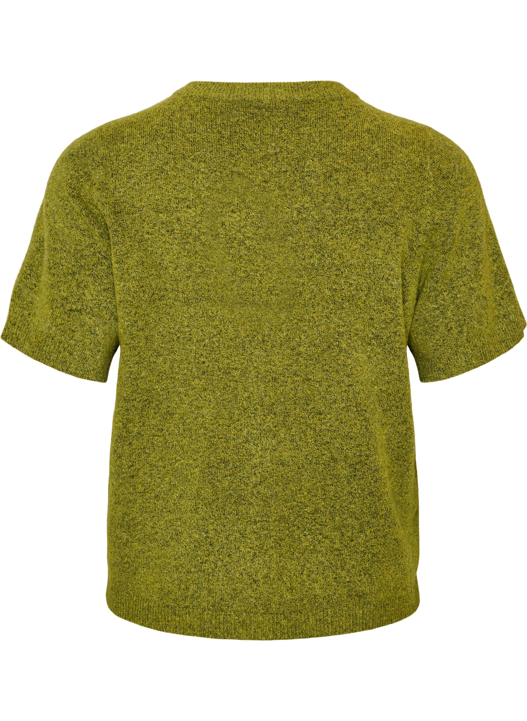 ZizziGebreid vest met korte mouwen, Groen, Packshot image number 1