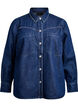 Denimshirt met studs, Blauw, Packshot image number 0