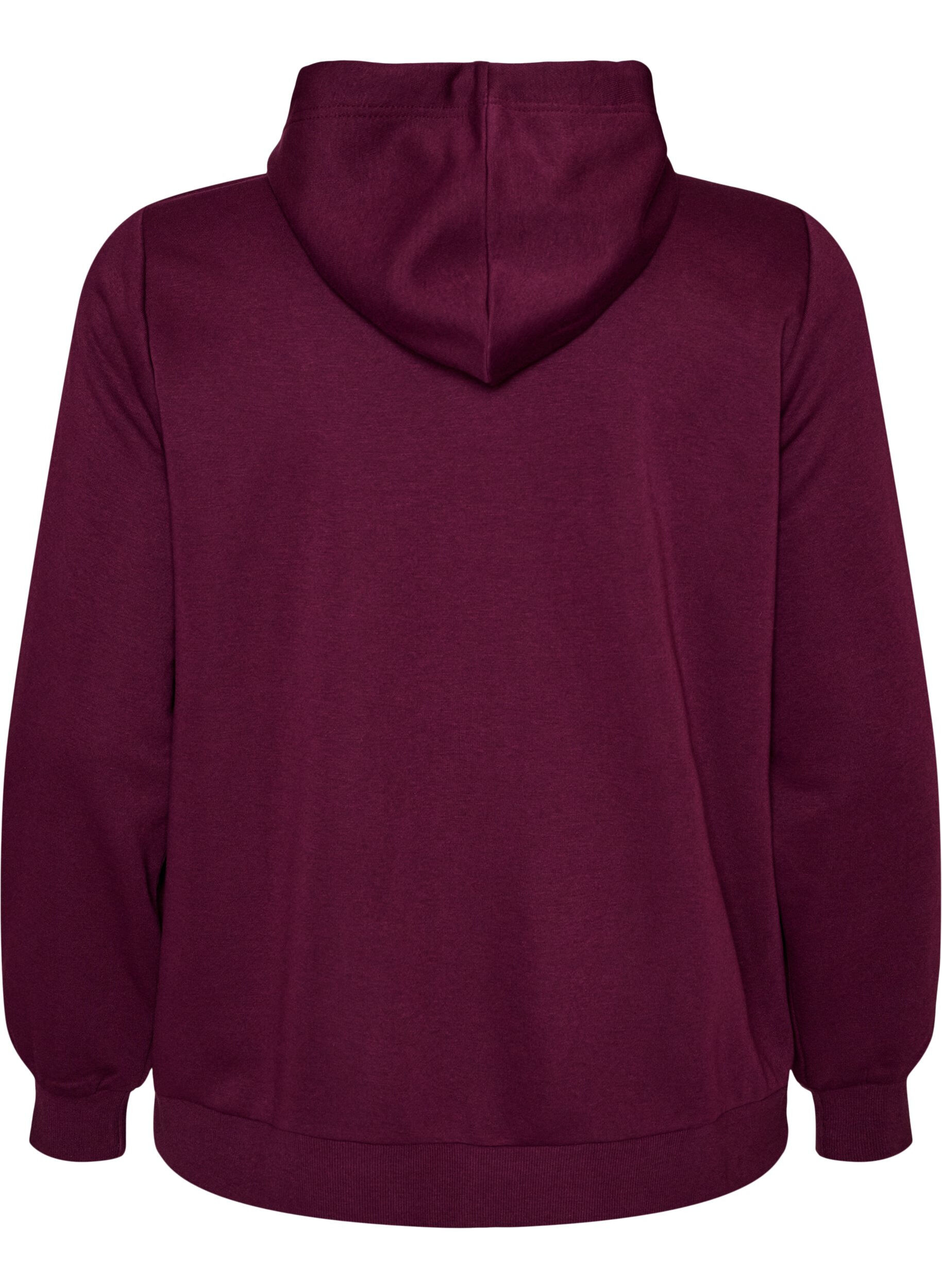 ZizziSweatshirt met capuchon, ritssluiting en zakken, Paars, Packshot image number 1