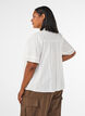 Katoenen blouse met decoratieve banden, Vanille, Model image number 2