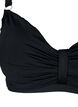 Bikini-bh met beugel en drapering, Zwart, Packshot image number 2