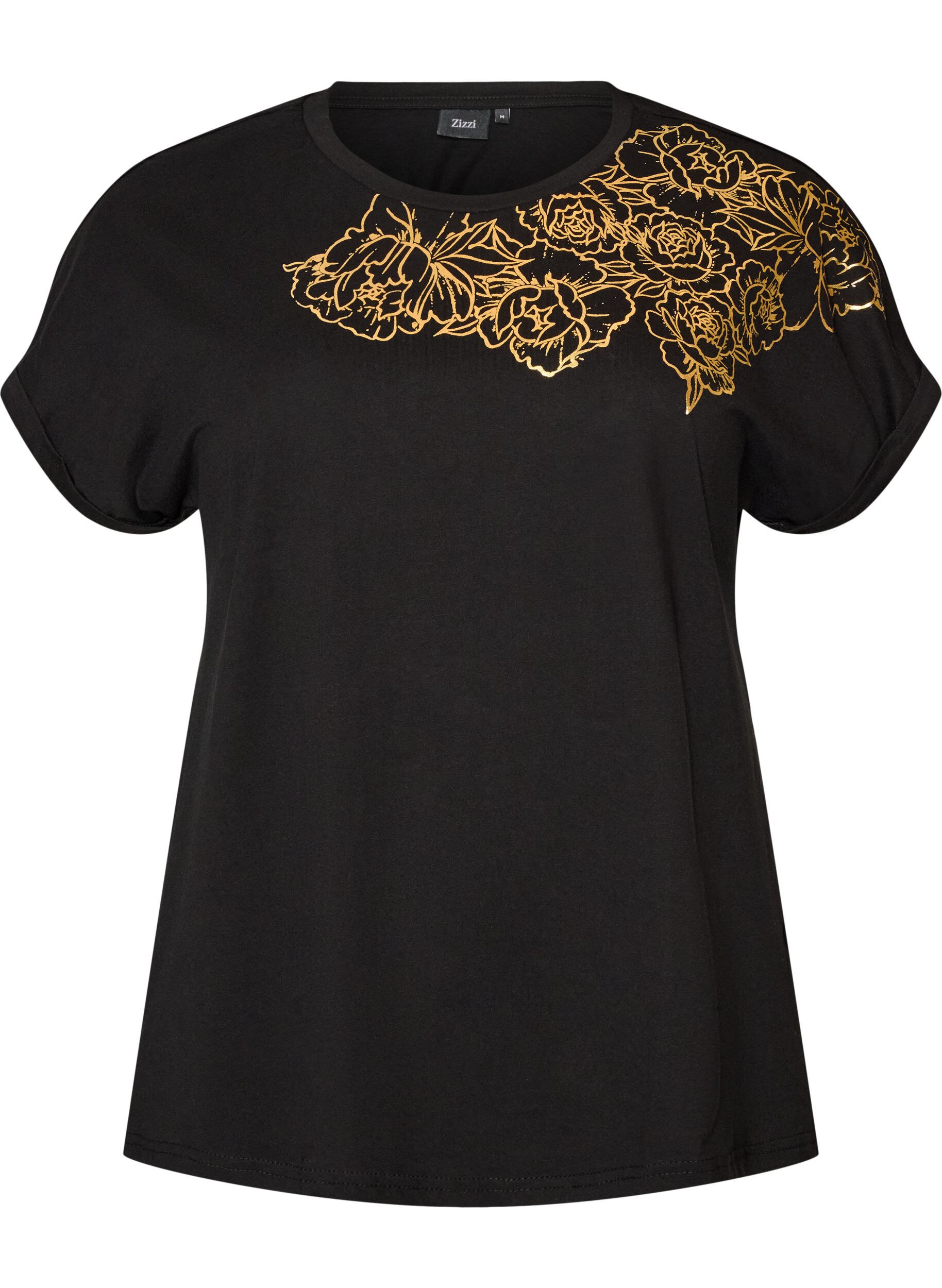 Katoenen T-shirt met bloemenprint