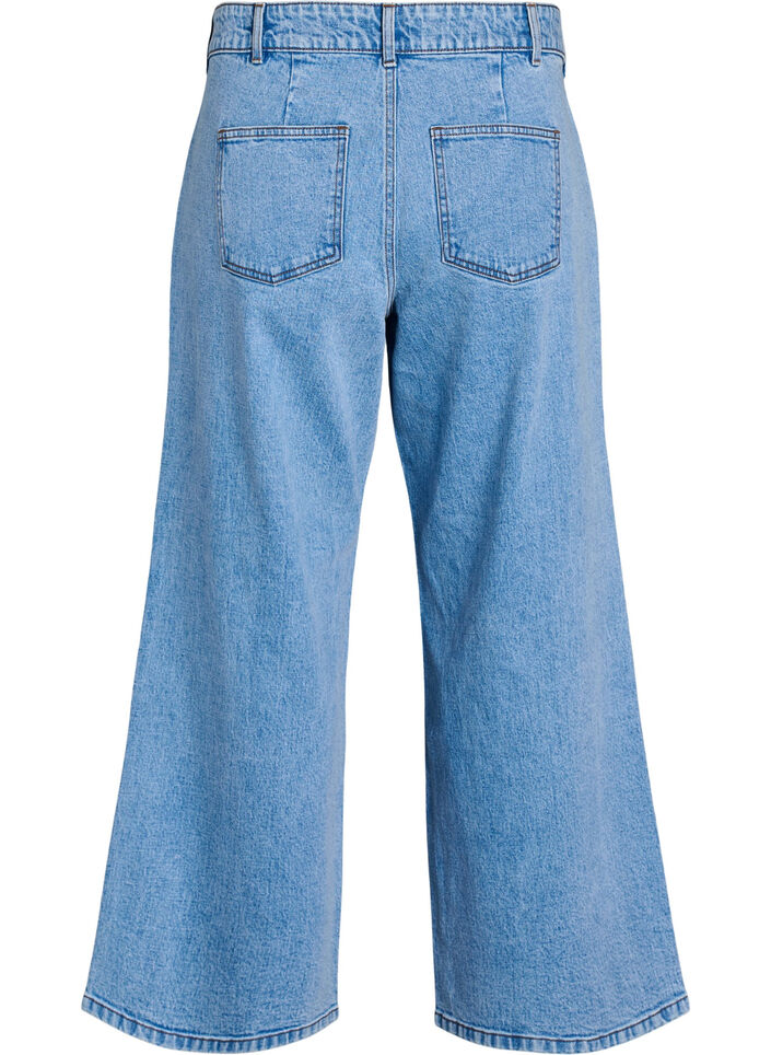 High waist wijde pijpen jeans, Blauw, Packshot image number 1