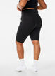 Lange strakke sport shorts, Zwart, Packshot image number 2