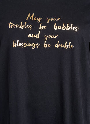 ZizziFLASH - T-shirt met motief, Black Troubles, Packshot image number 2