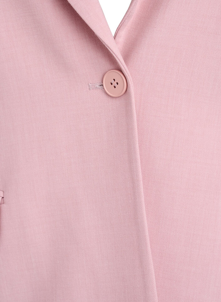 Blazer classique avec fermeture &agrave; bouton unique et poches, Rose, Packshot image number 2