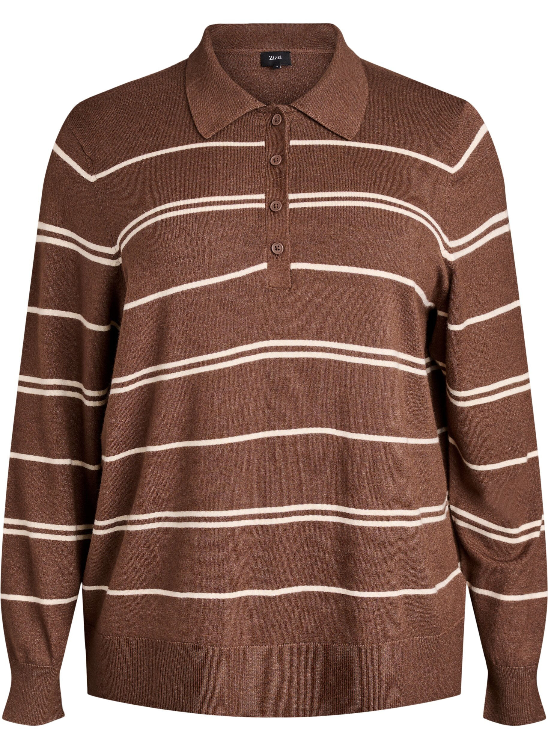 Strik blouse met kraag