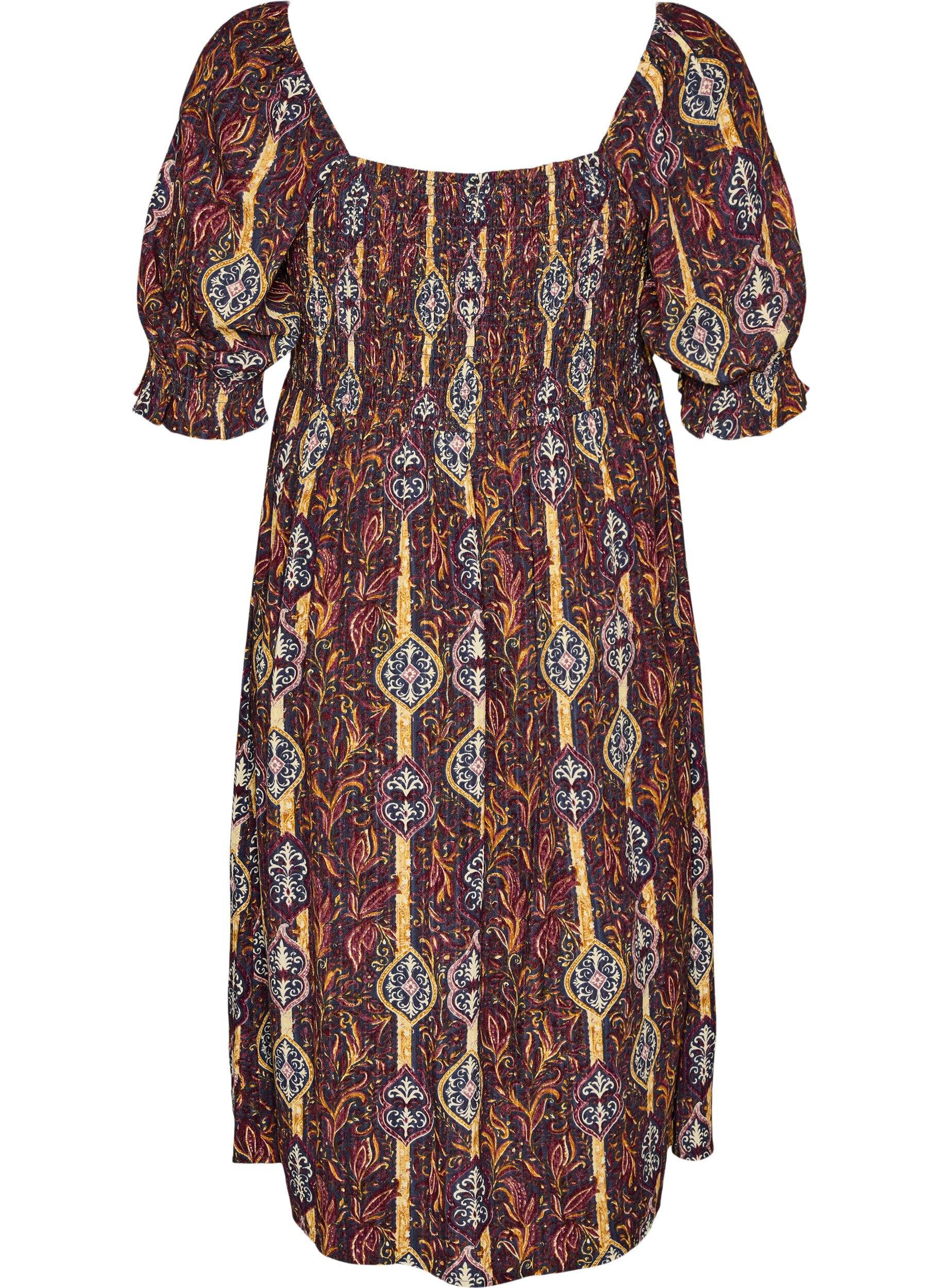 ZizziZomerjurk in viscose met paisley print, Paars, Packshot image number 1