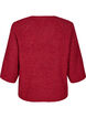 Geribde trui met 3/4 mouwen, Rood, Packshot image number 1