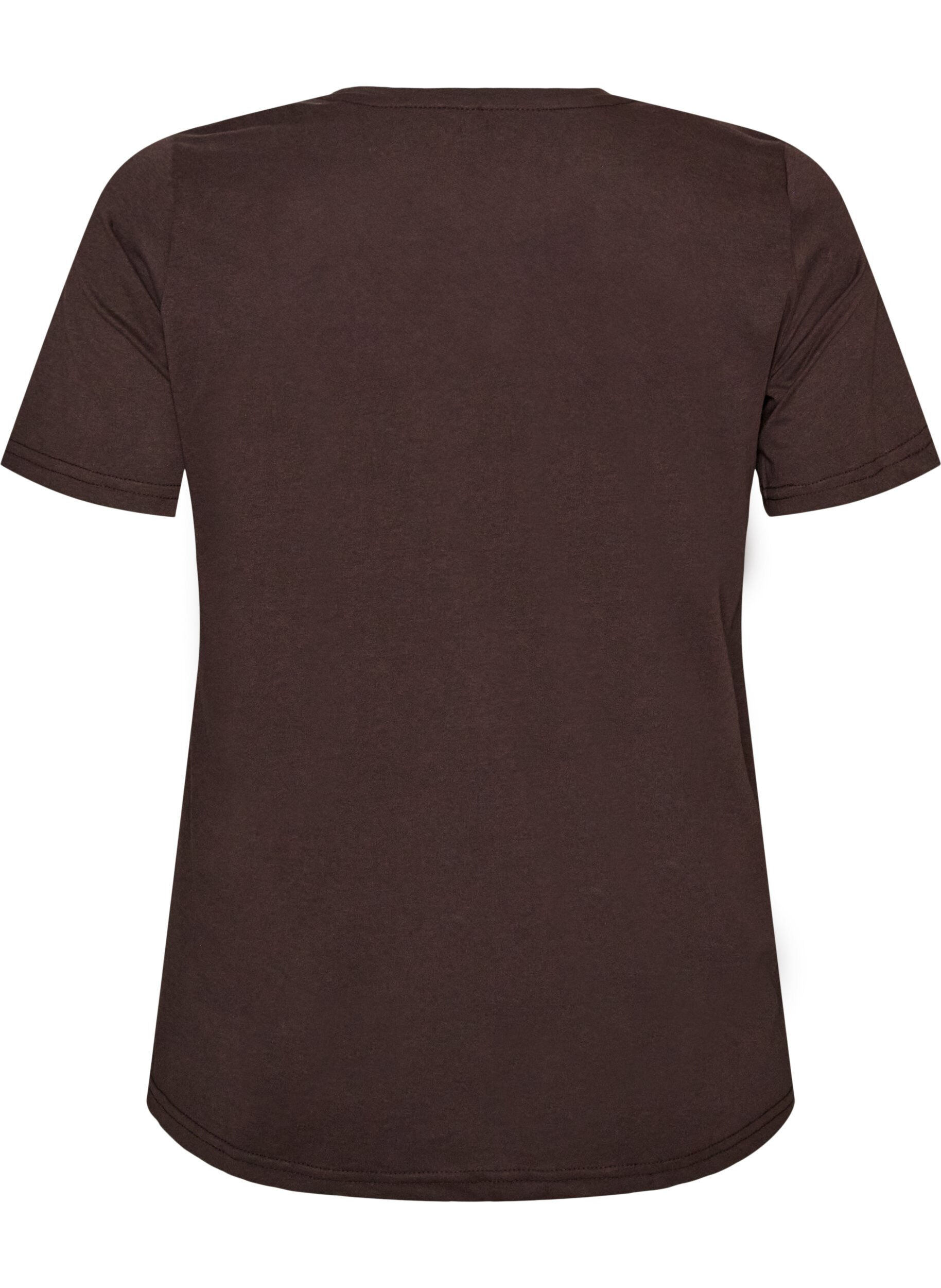 ZizziT-shirt met motief, Bruin, Packshot image number 1