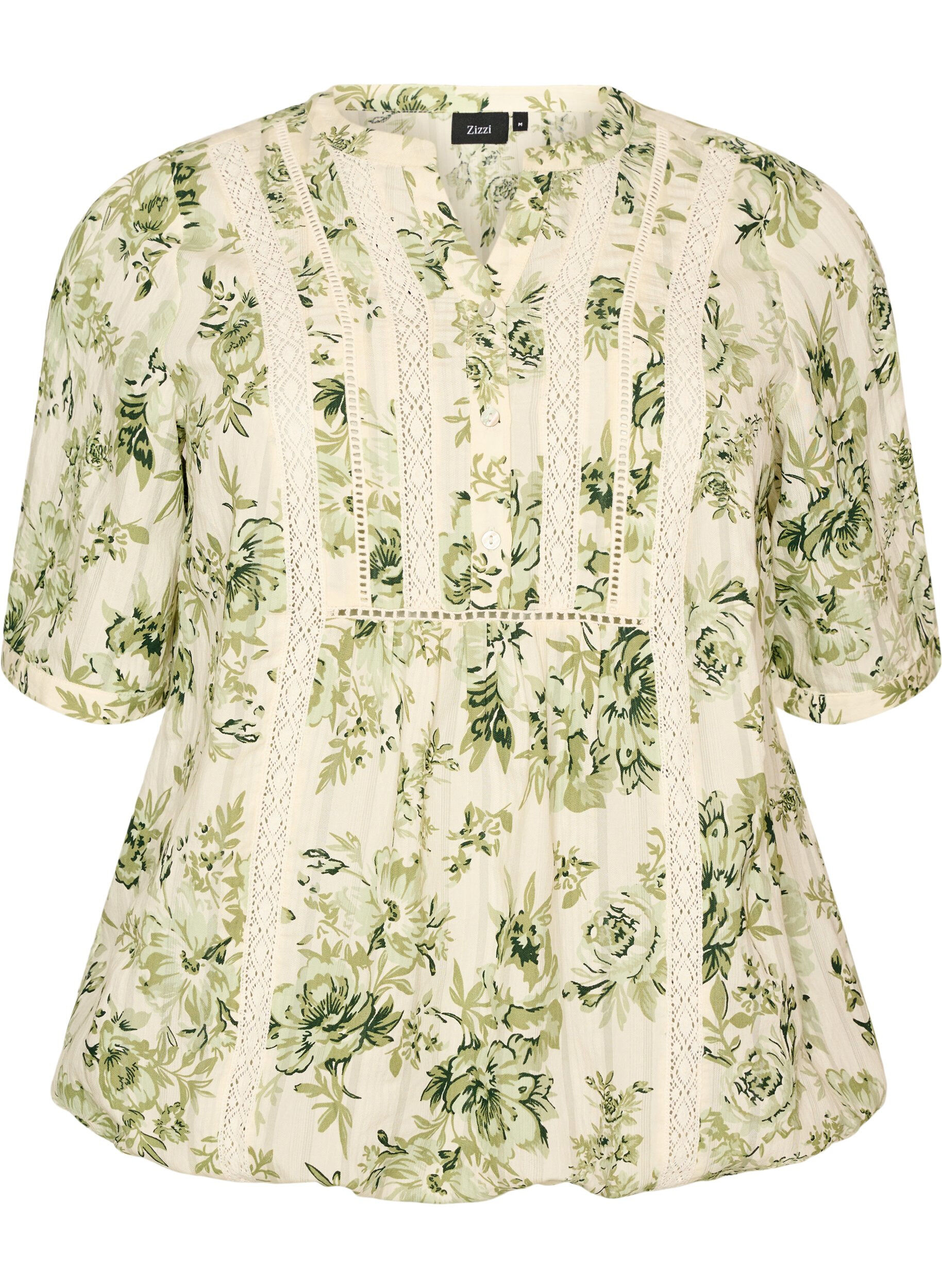 Blouse met print en 1/2 mouwen