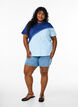 Dip-dye T-shirt van biologisch katoen, Blauw, Model image number 1
