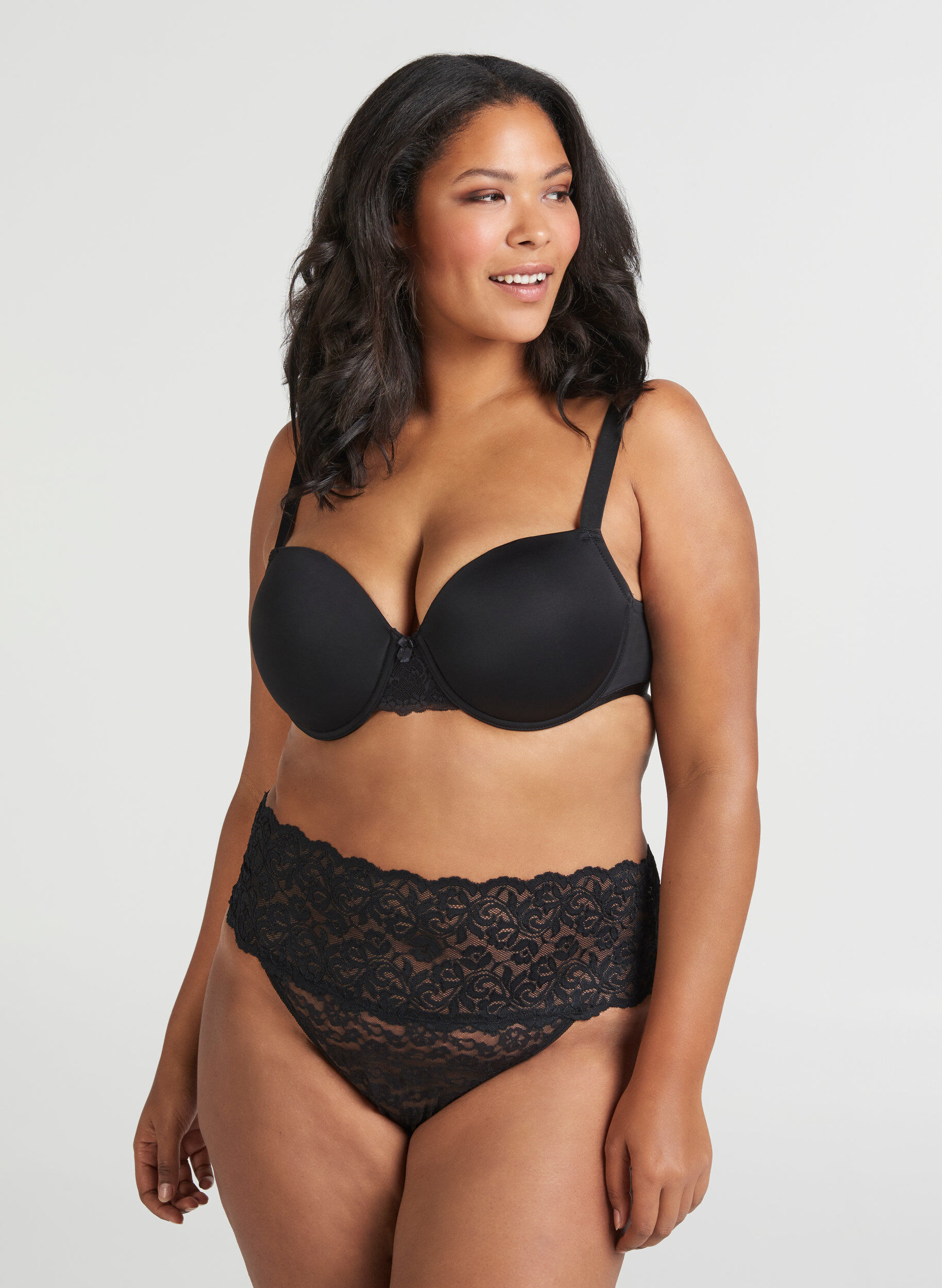 Zizzi2-pack g-string onderbroeken, Zwart, Model image number 3