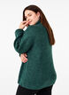 Gebreide trui met hoge hals en rits, Groen, Model image number 2