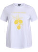 T-shirt met citrusprint, Wit, Packshot image number 0