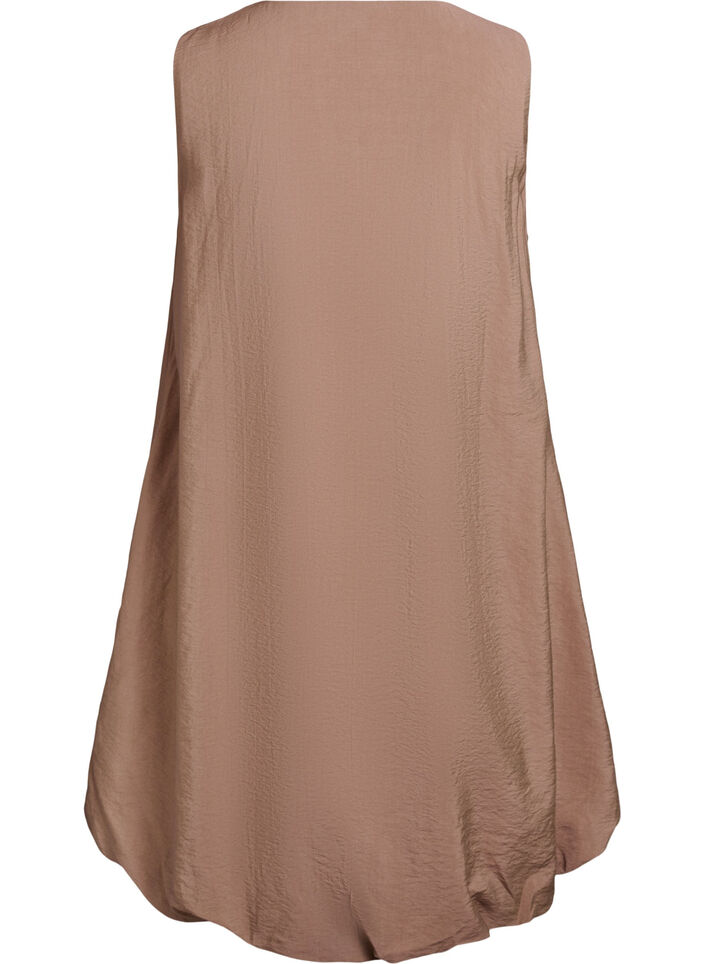 Ballonjurk knielengte met zakken, Bruin, Packshot image number 1