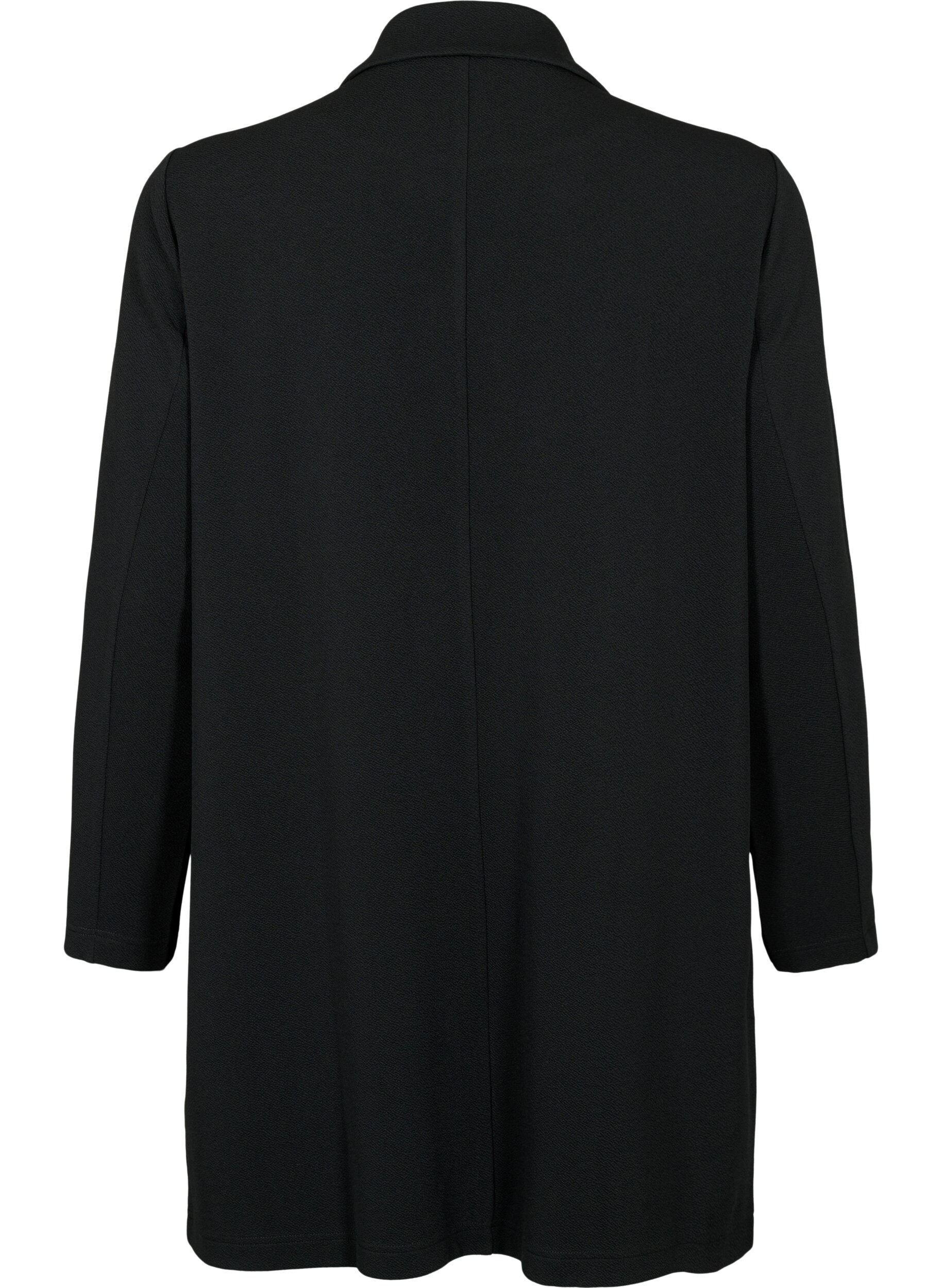 ZizziLange jas met zakken, Zwart, Packshot image number 1