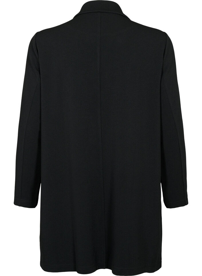 Lange jas met zakken, Zwart, Packshot image number 1