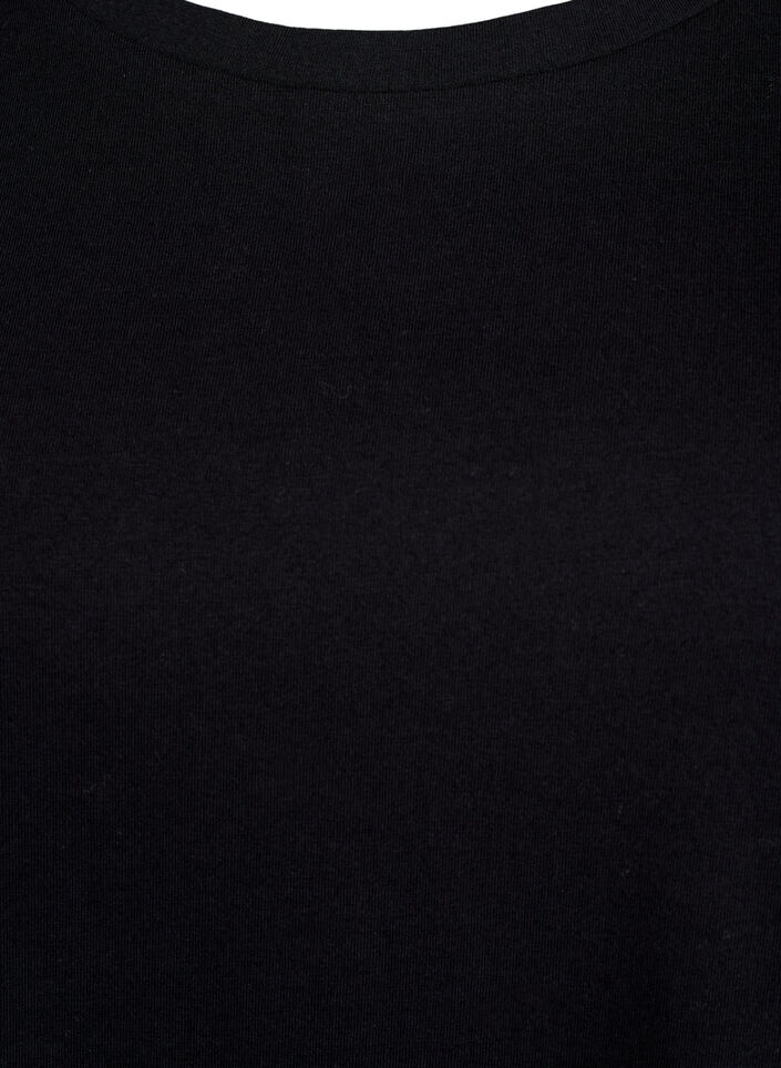 T-shirt met mouwen van broderie anglaise, Zwart, Packshot image number 2