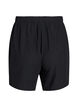Losse shorts van linnen en viscose, Zwart, Packshot image number 1