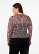 Mesh top met zebra print, Zwart, Model image number 2