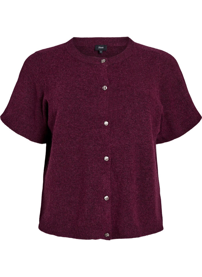 Gebreide kleding vest met korte mouwen, Fig Mel., Packshot