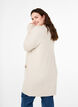 Geribd gebreid vest met zakken, Beige, Model image number 2