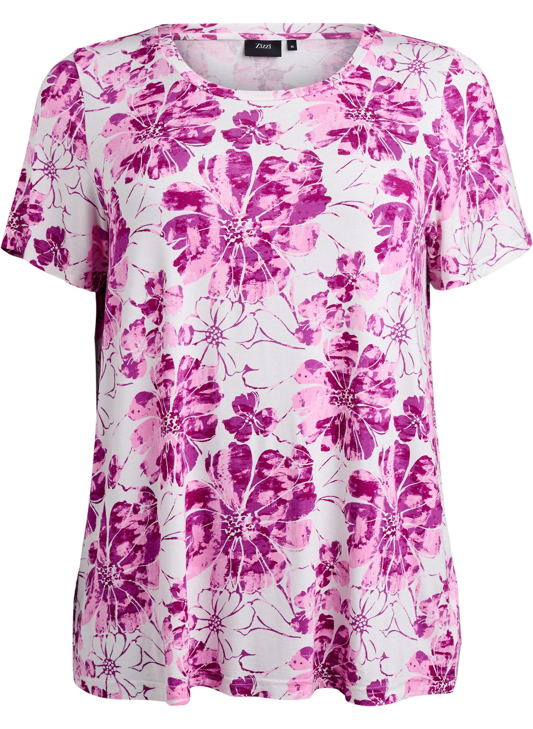 ZizziT-shirt met bloemenprint, Roze, Packshot image number 0
