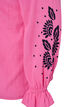 Katoenen blouse met borduursel en ruches, Roze, Packshot image number 3