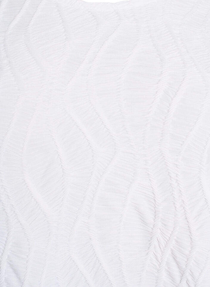 Blouse met textuur en 3/4 mouwen, Wit, Packshot image number 2