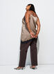 Top &agrave; fines bretelles avec dentelle et ourlet asym&eacute;trique, Beige, Model image number 2