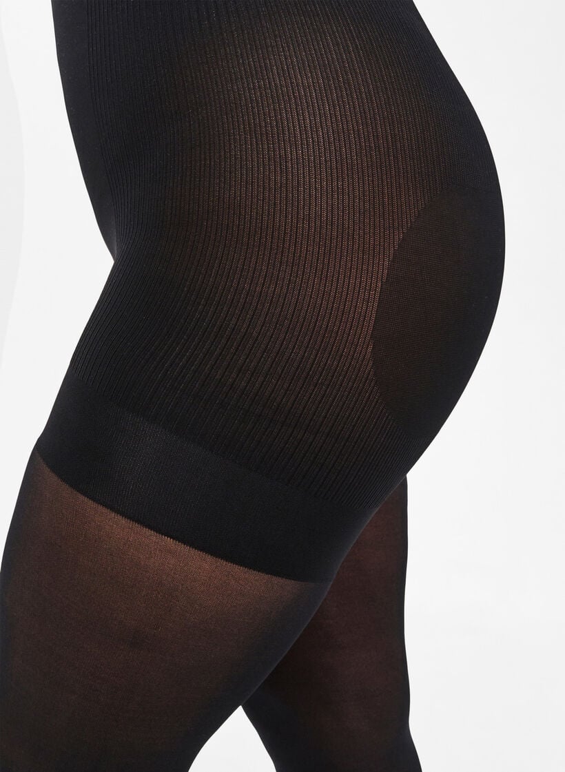 Panty 40 denier met push-up, Zwart, Model image number 2