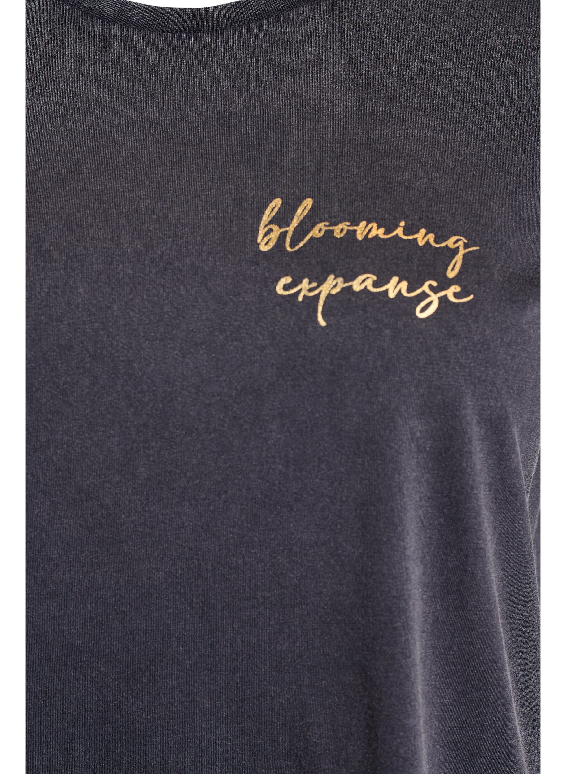 ZizziT-shirt in biologisch katoen met een coole print, Grijs, Packshot image number 2