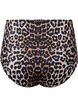 Bikinibroekje met hoge taille en print, Bruin, Packshot image number 1