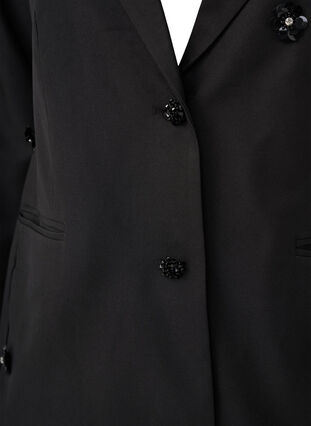 ZizziBlazer met paillettenbloemen, Black, Packshot image number 2