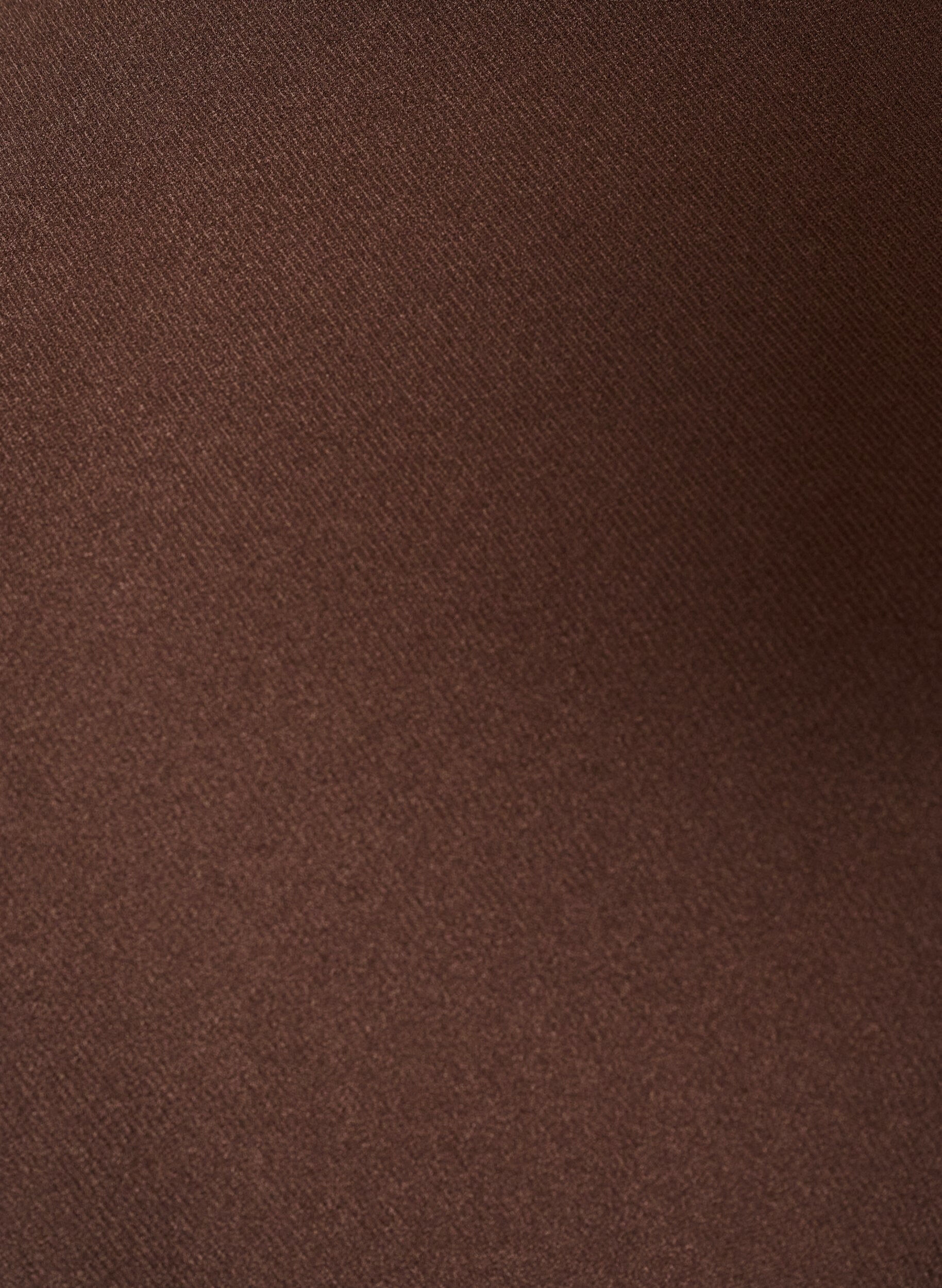 ZizziJersey jurk met drapering en decoratieve gesp, Bruin, Packshot image number 2