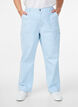 Hoog getailleerde gestreepte cargo jeans, Blauw, Model image number 2