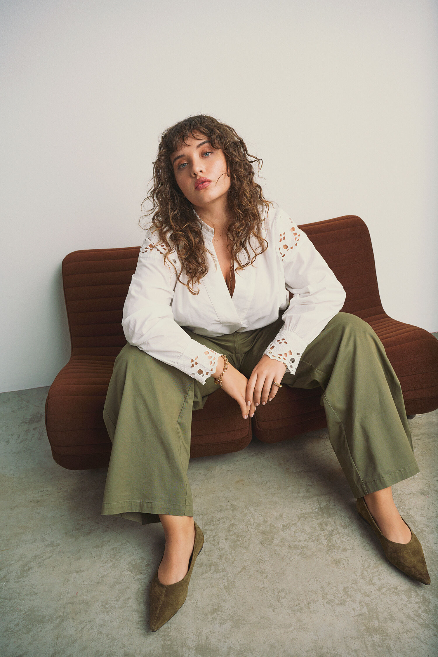 ZizziLook met broderie anglaise-details, , Model