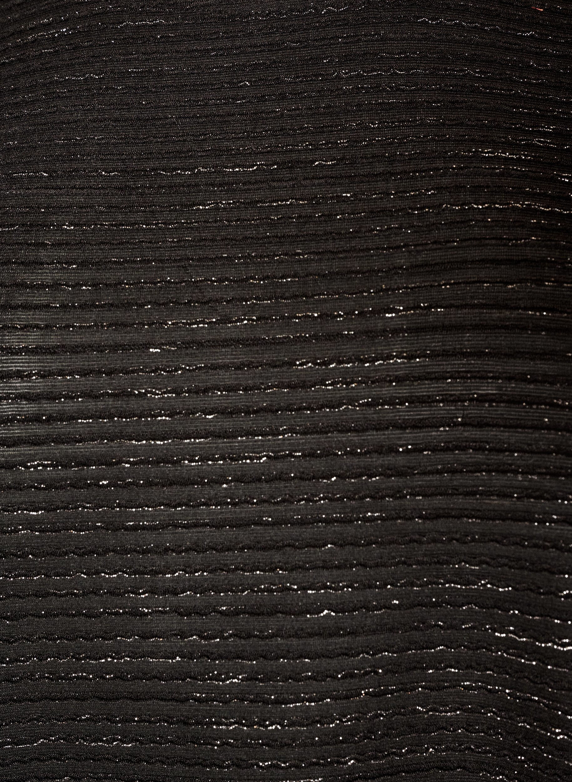 ZizziBlouse met structuur en glitter, Zwart, Packshot image number 2