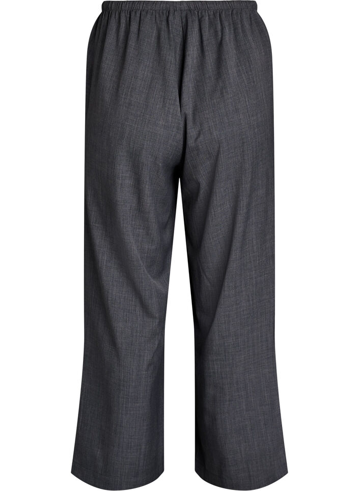 Hoog getailleerde broek met wijde pijpen, Grijs, Packshot image number 1