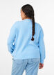 Vest van ribtricot met knopen, Blauw, Model image number 2