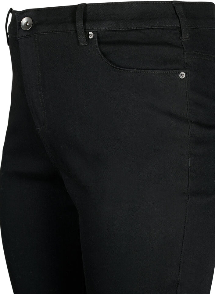 Amy jeans met een hoge taille en super slanke pasvorm, Zwart, Packshot image number 2