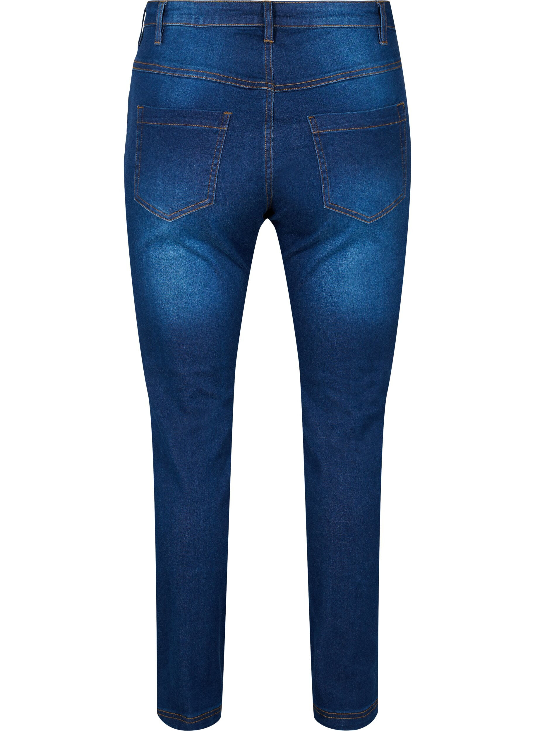 ZizziSlim fit Emily jeans met normale taille, Blauw, Packshot image number 1