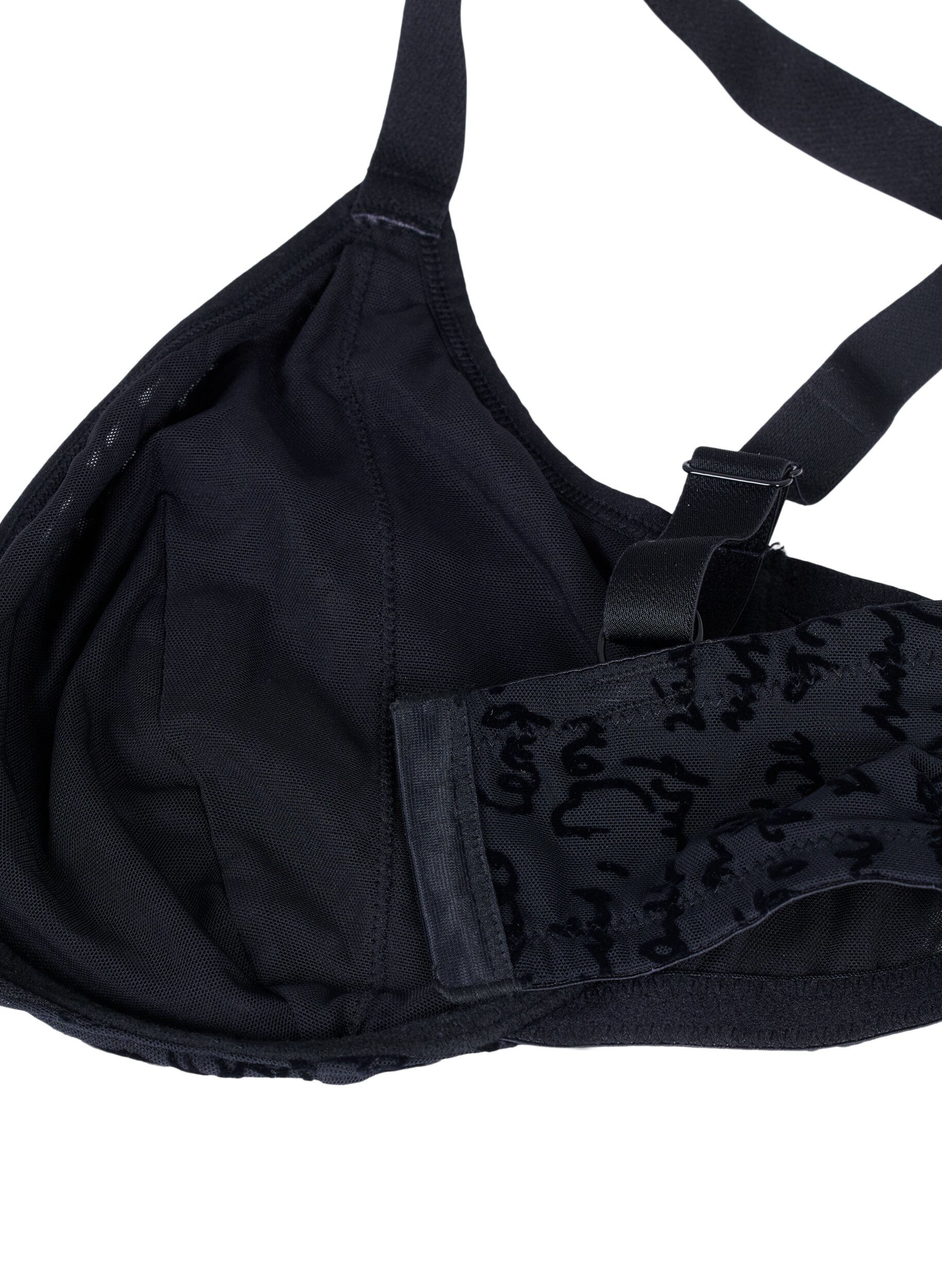 ZizziBeha met volledige bedekking en tekstopdruk, Black, Packshot image number 3