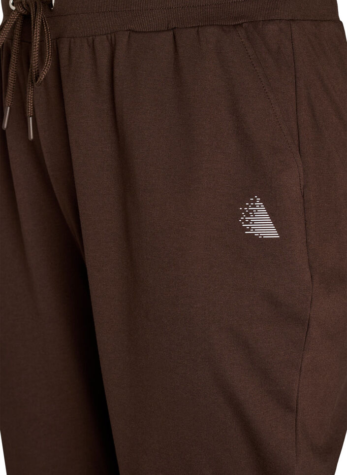 Losse trainingsbroek met zakken, Bruin, Packshot image number 2