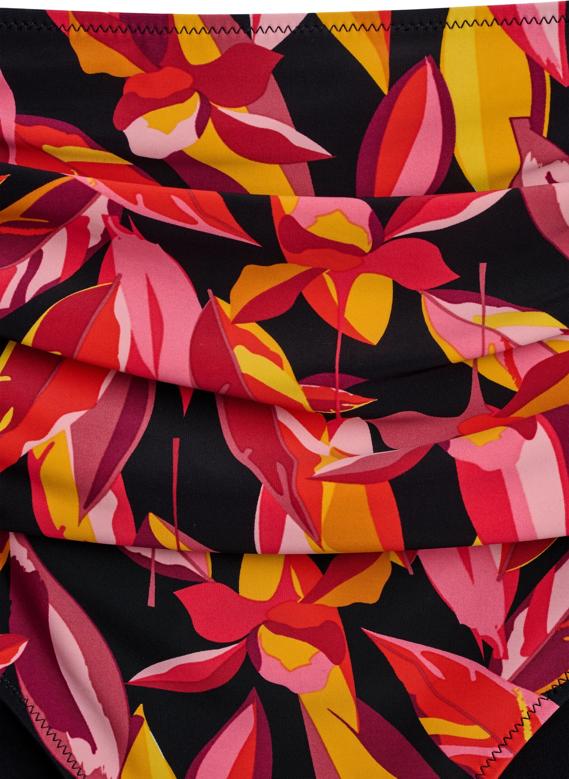 ZizziBikinibroekje met print en een hoge taille, Rood, Packshot image number 2